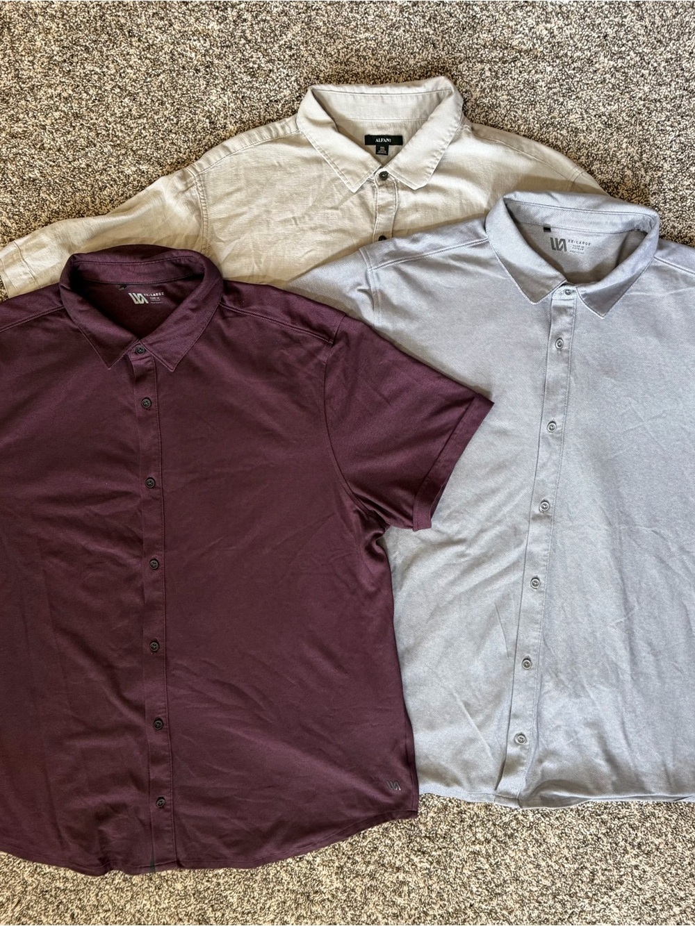 VRST Performance Button Up Shirt Lot + Alfani Linen Blend Mens XXL 3 Piece